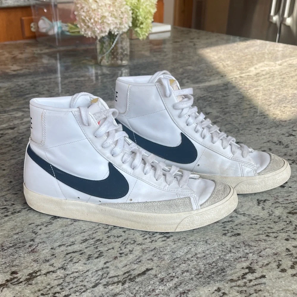 Nike White and Black Blazers